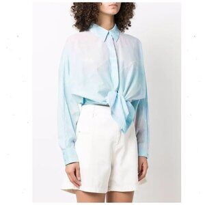 Dorothee Schumacher Tie Dye-Print Knotted Shirt